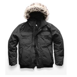 North Face Mens Gray/Black Gotham Parka Size LG w/ Detachable Fur
